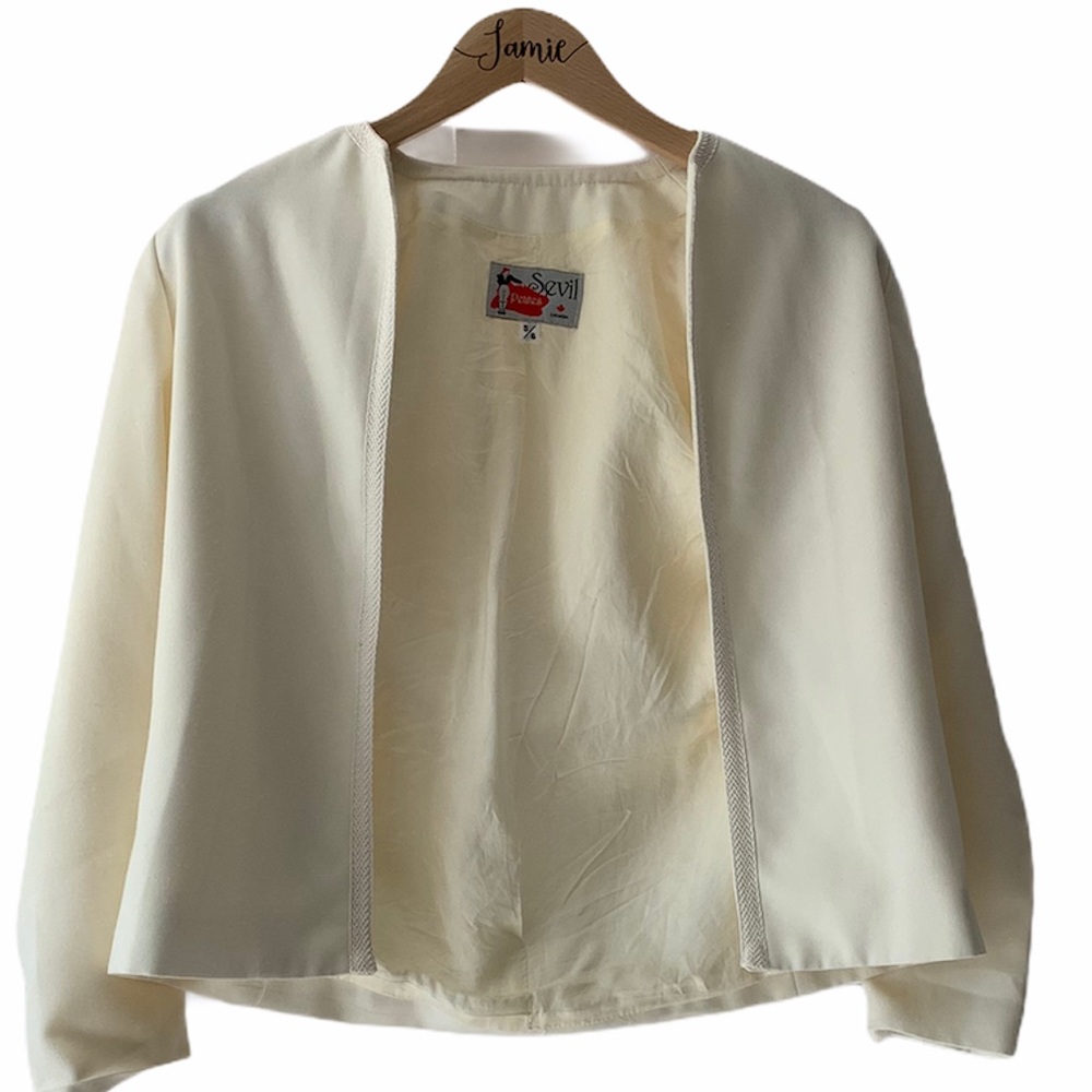 Vintage Sevil Petites ladies open front jacket